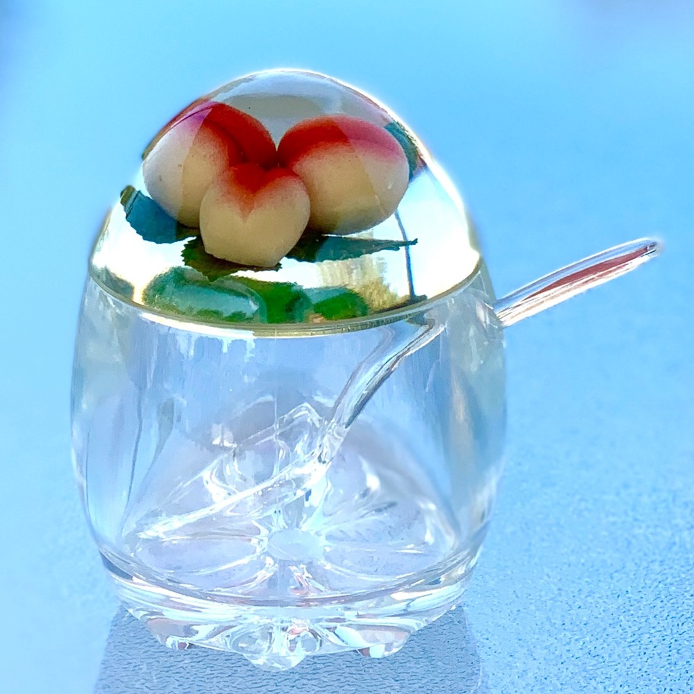 Acrylic Fruit Preserves Jam and Jell Jar and Spoon